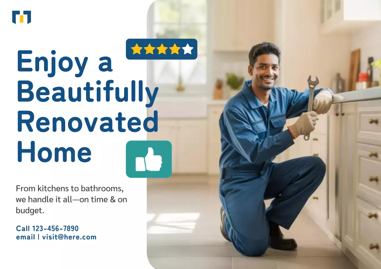 Modern Renovation Advertisement Poster