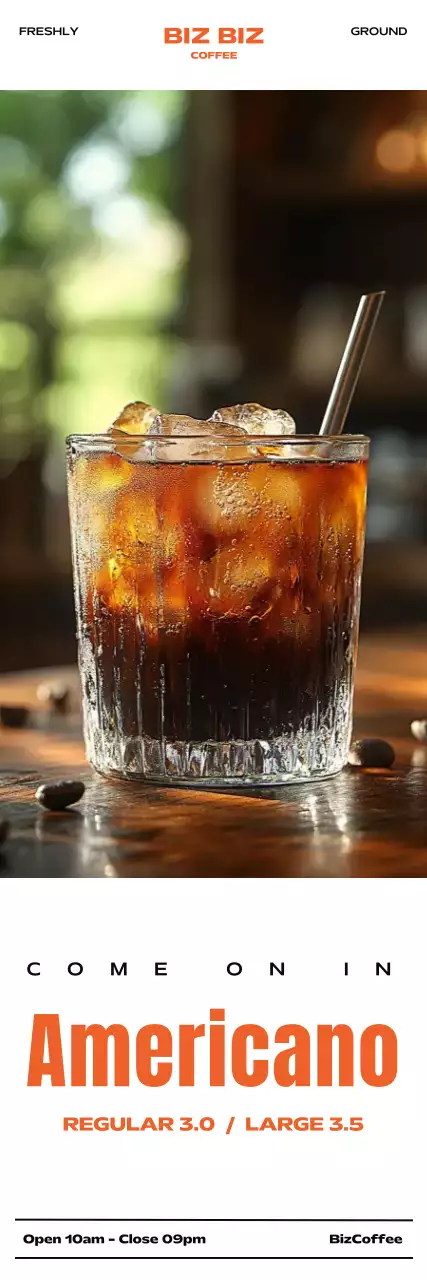 주황 모던 커피 광고