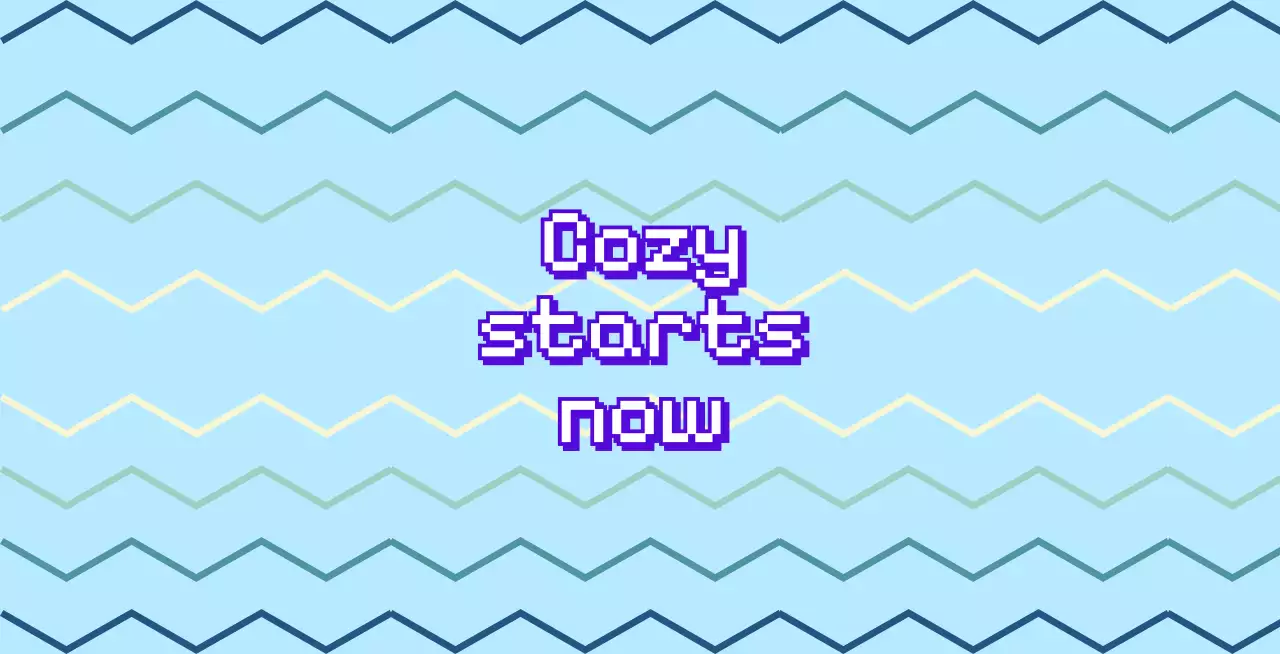 하늘색 레트로 문구 문구