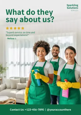 Green Professional Cleaning Promotion Poster