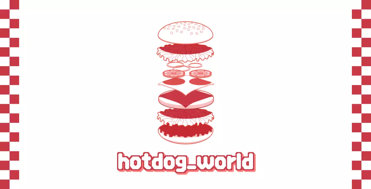 빨강 레트로 음식 광고