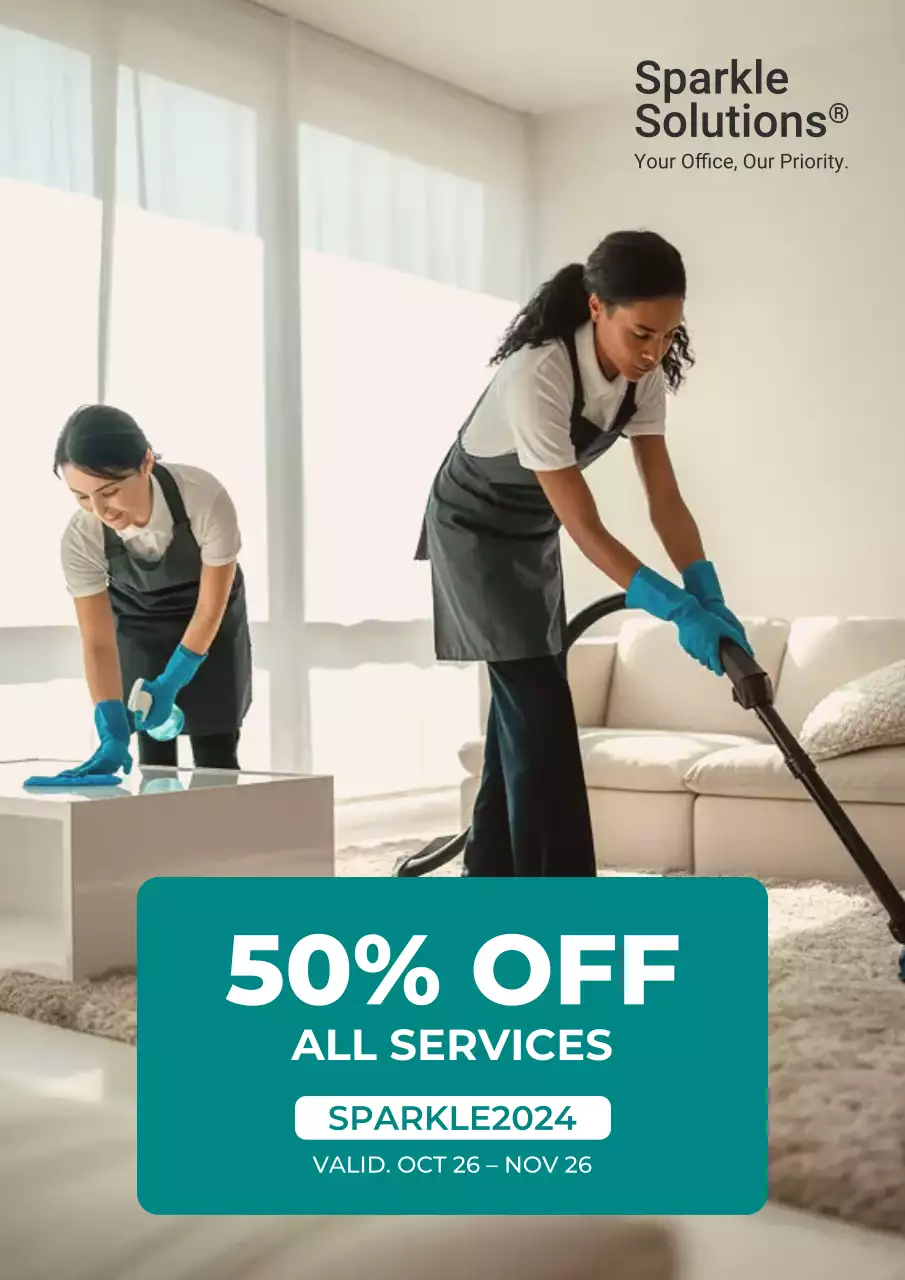 Beige Modern Cleaning Promotion Poster