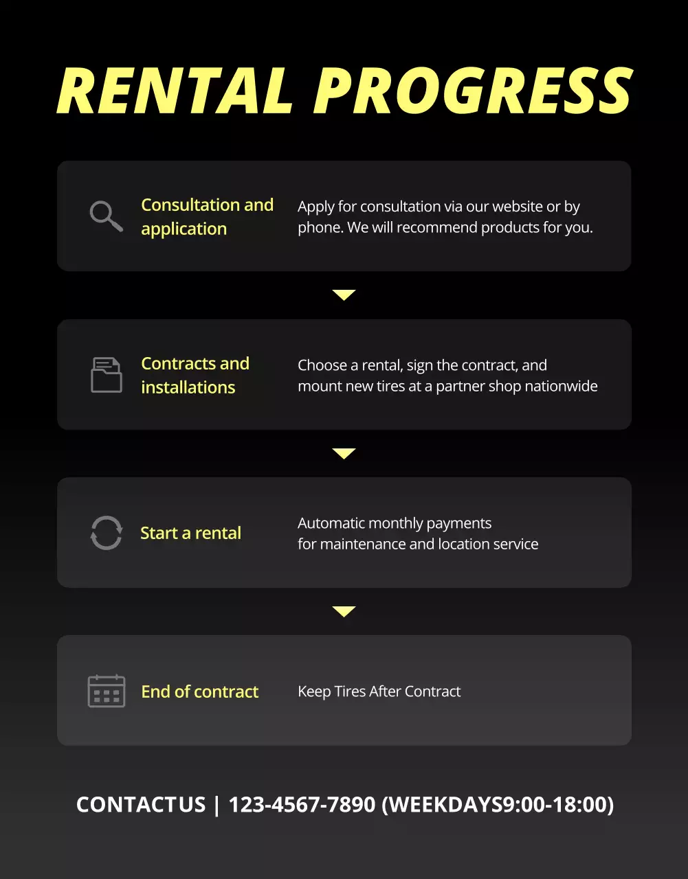 black modern tire promotion