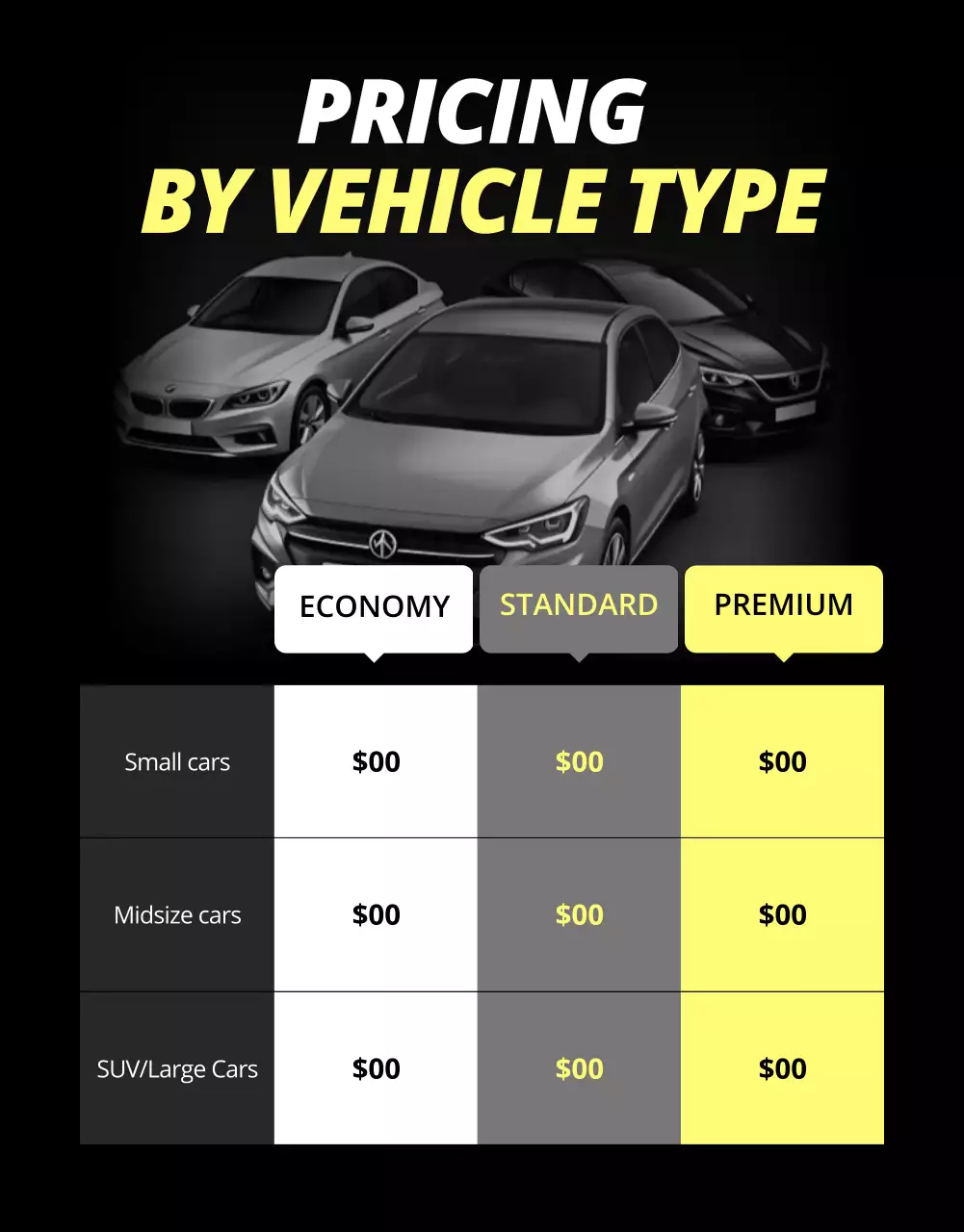 black modern tire promotion