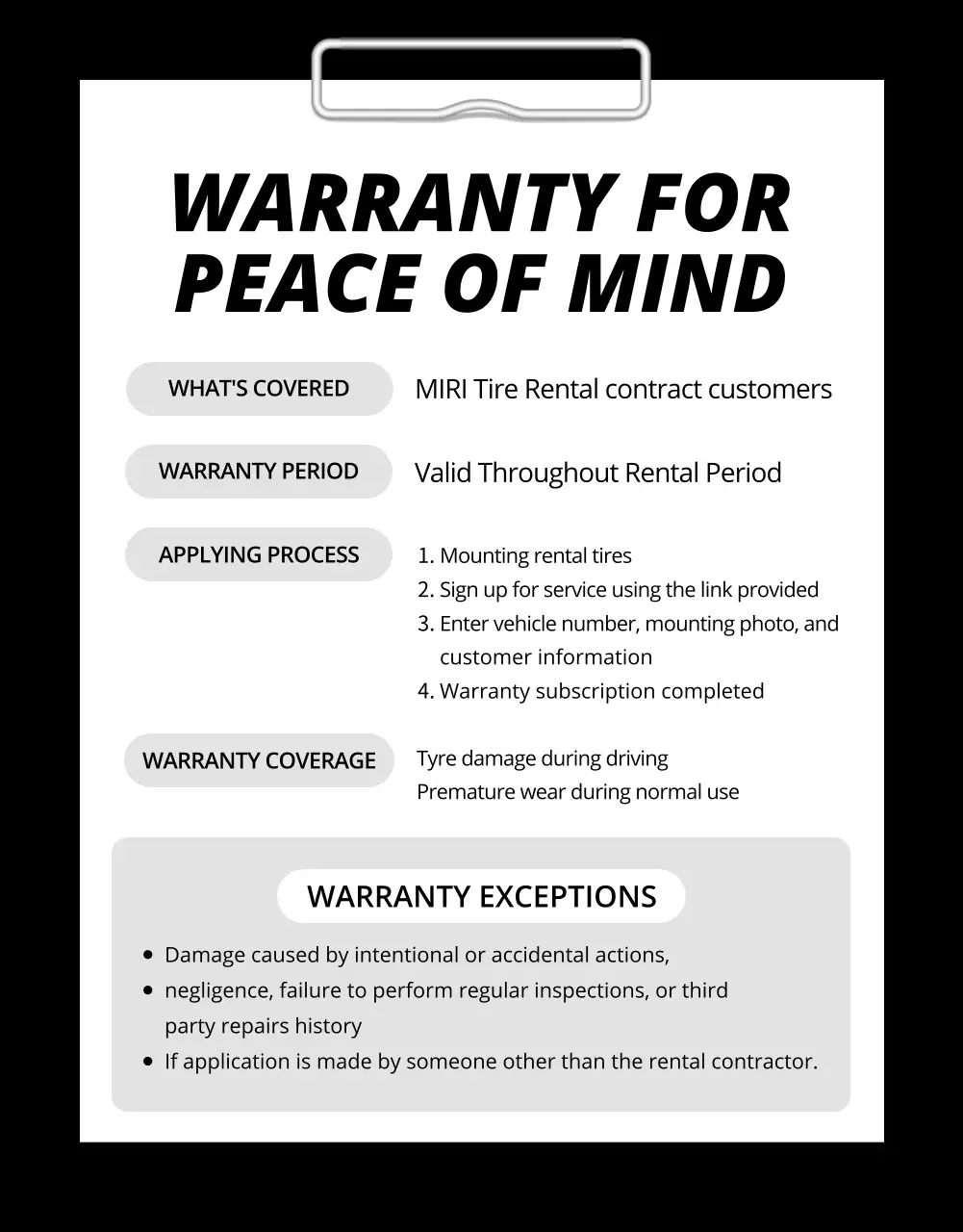 black modern tire promotion