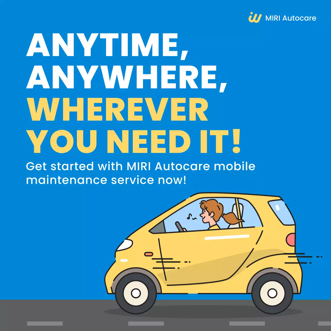 blue modern maintenance promotion