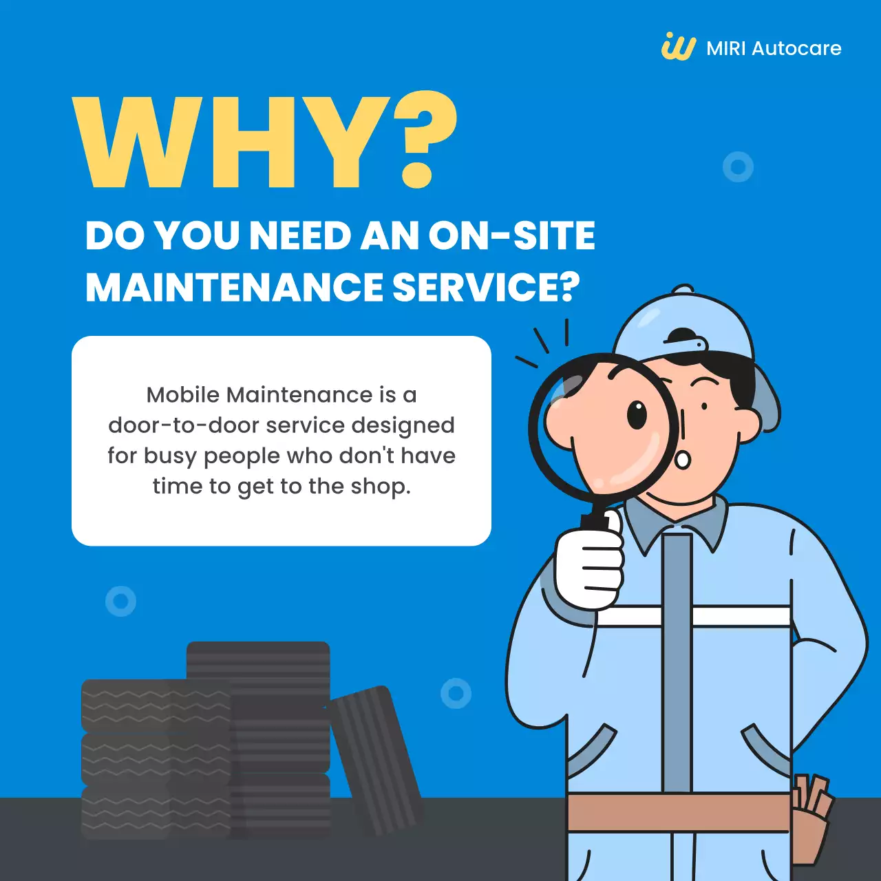 blue modern maintenance promotion