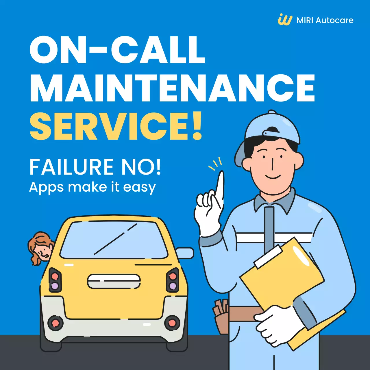 blue modern maintenance promotion