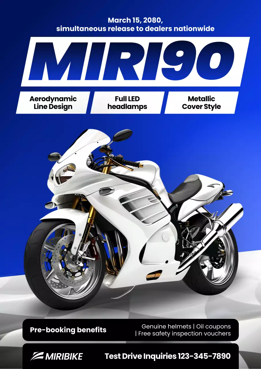 promosi sepeda motor modern biru