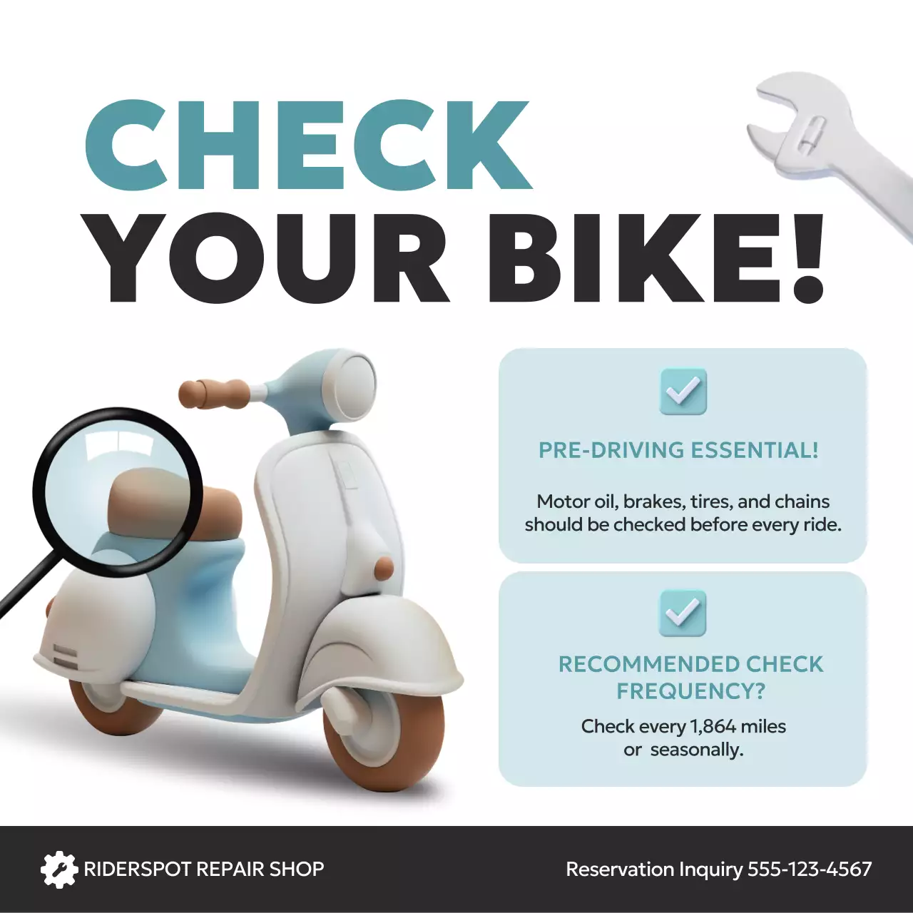 promosi skuter modern biru