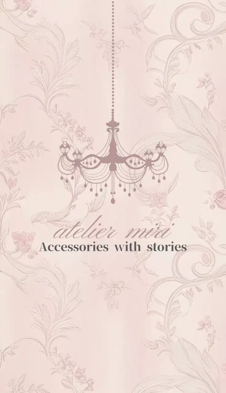 ピンク アンティーク アクセサリー 名刺 材質と曲線ポイント