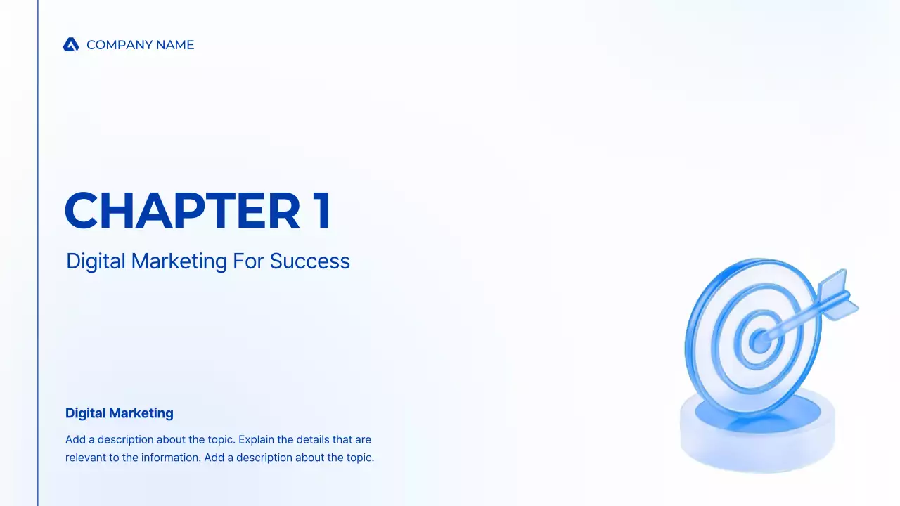 블루 모던 마케팅 프레젠테이션