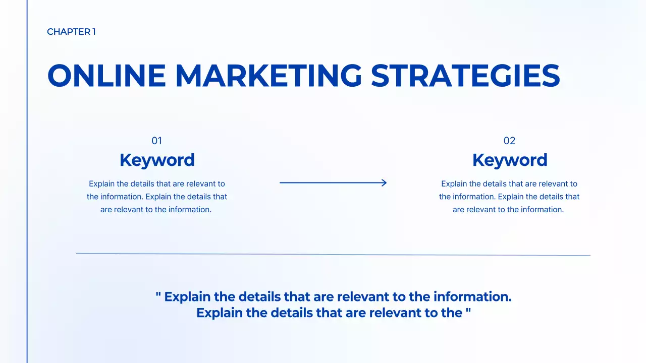 블루 모던 마케팅 프레젠테이션