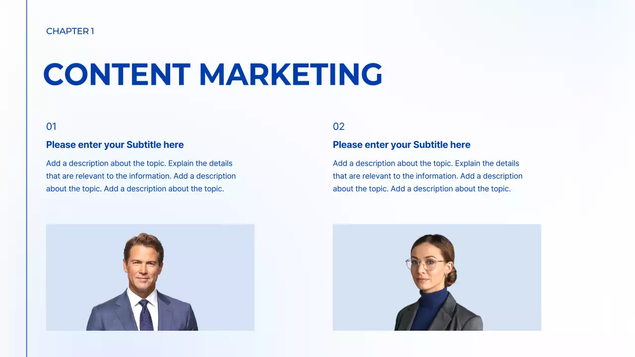 블루 모던 마케팅 프레젠테이션