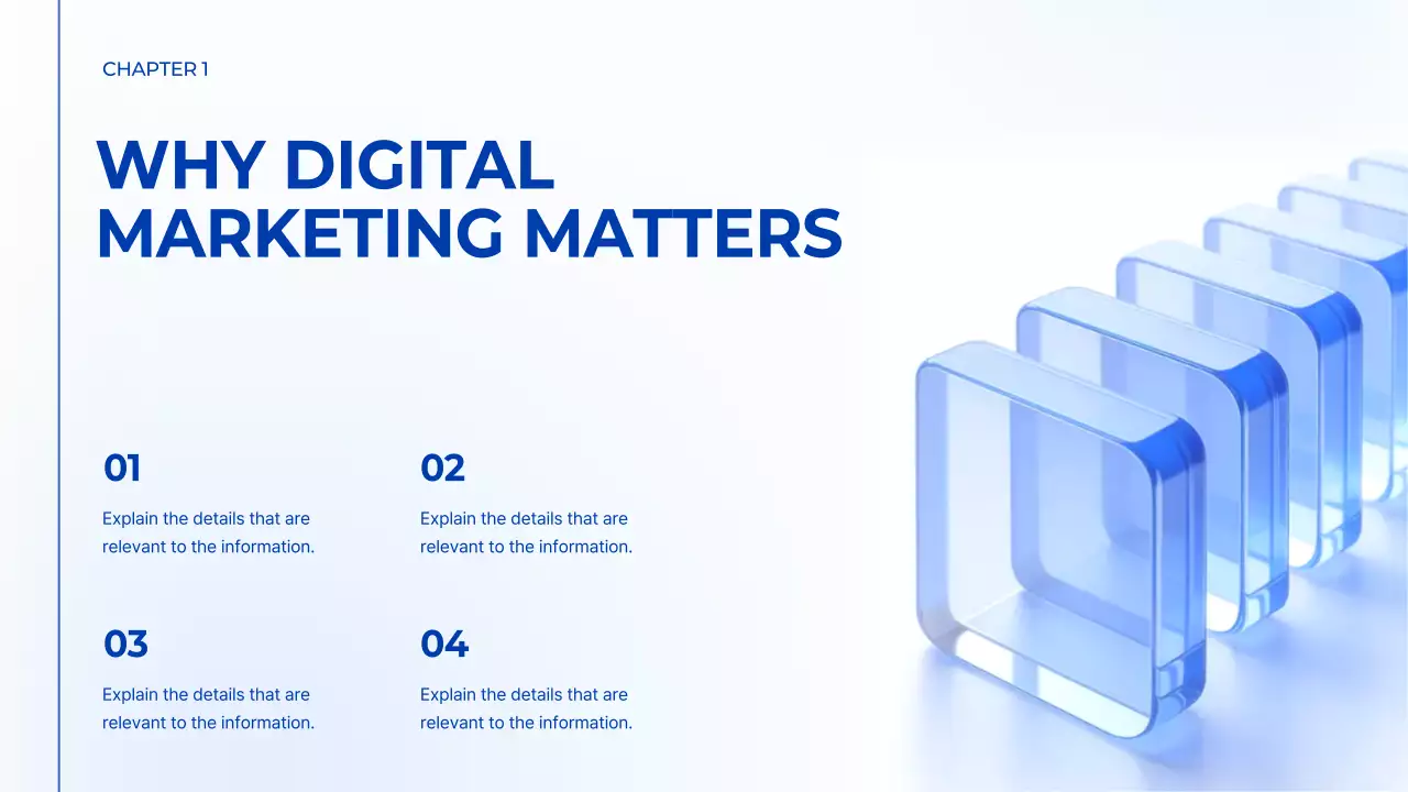 블루 모던 마케팅 프레젠테이션