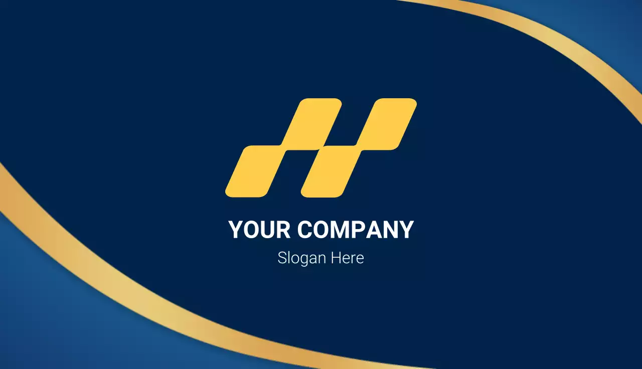 블루 네이비 모던 명함