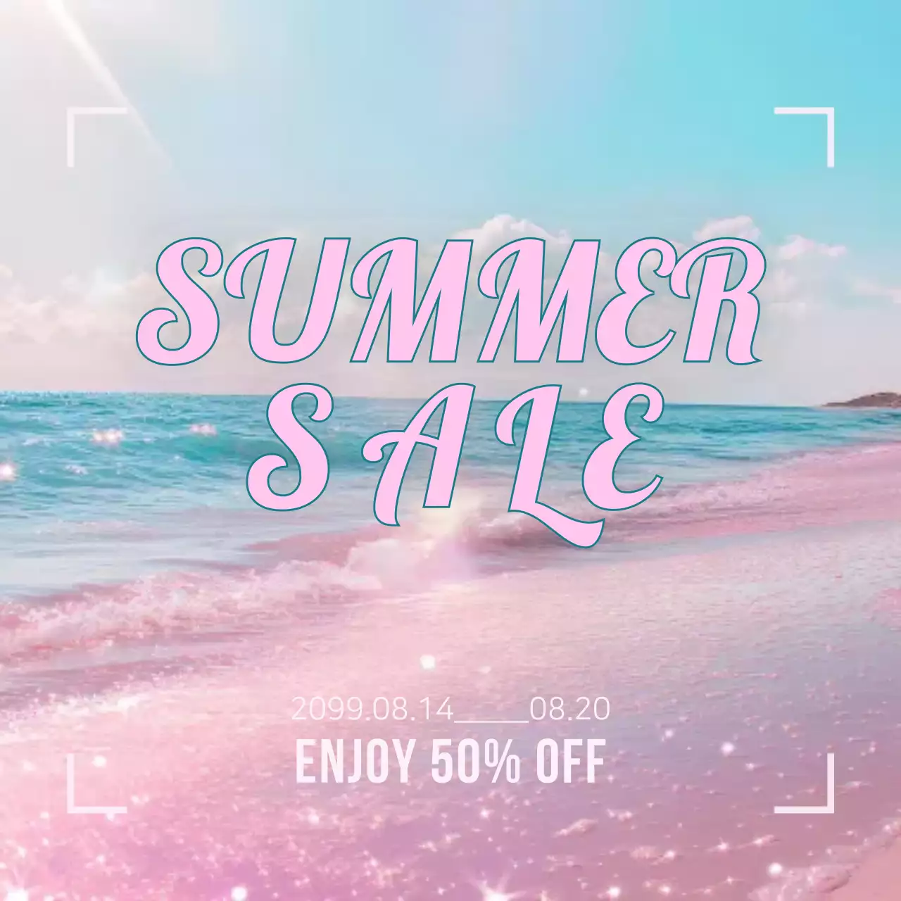 핑크 여름 세일 프로모션