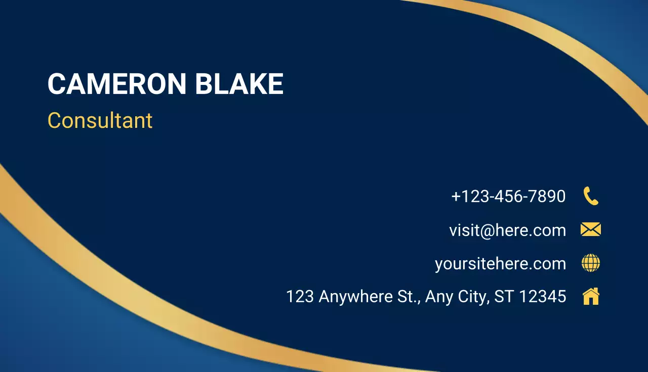 블루 네이비 모던 명함