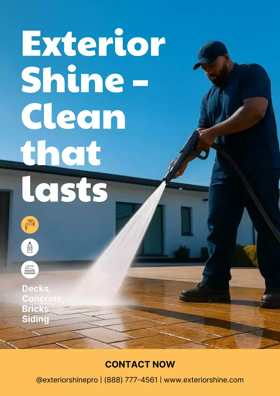 Blue Modern Cleaning Advertisement Poster