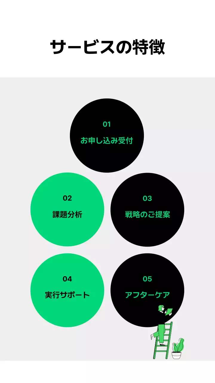 白黒 モダン ビジネス 会社案内