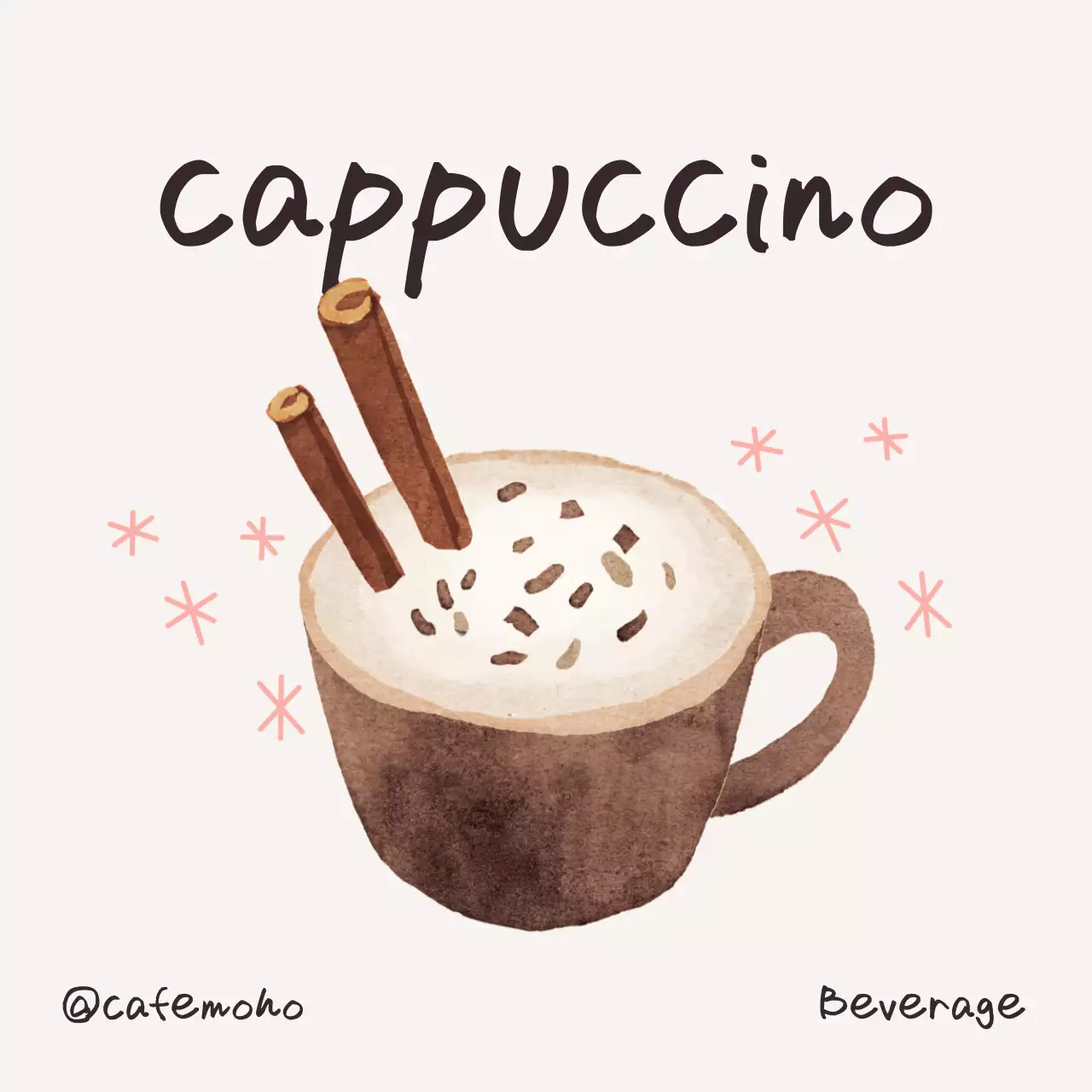 연보라 심플 음료 스티커