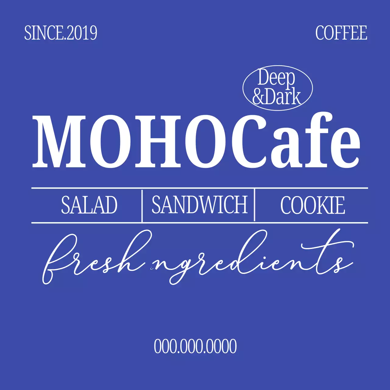 파랑 모던 카페 로고