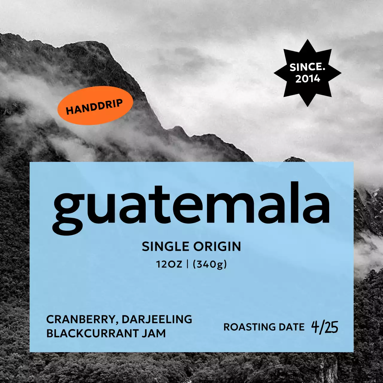 하늘색 심플 커피 광고