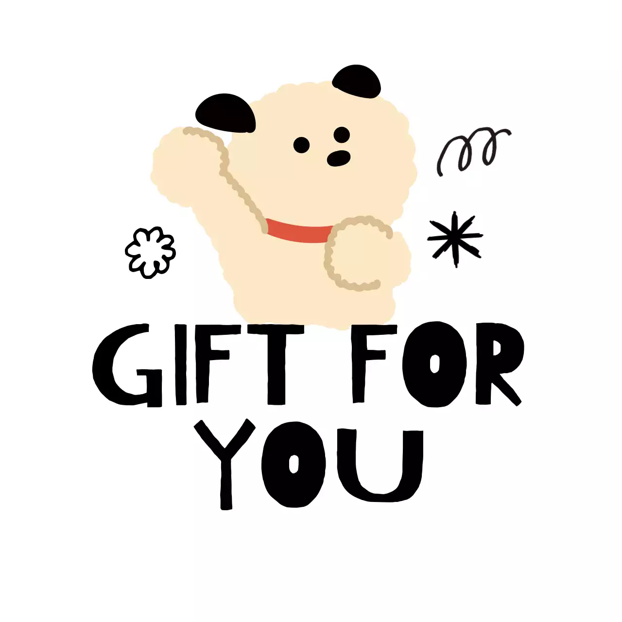 베이지 아기자기한 선물 굿즈