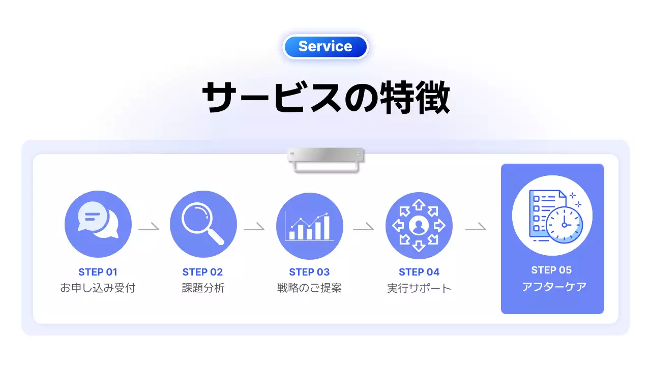 青 モダン ビジネス 看板