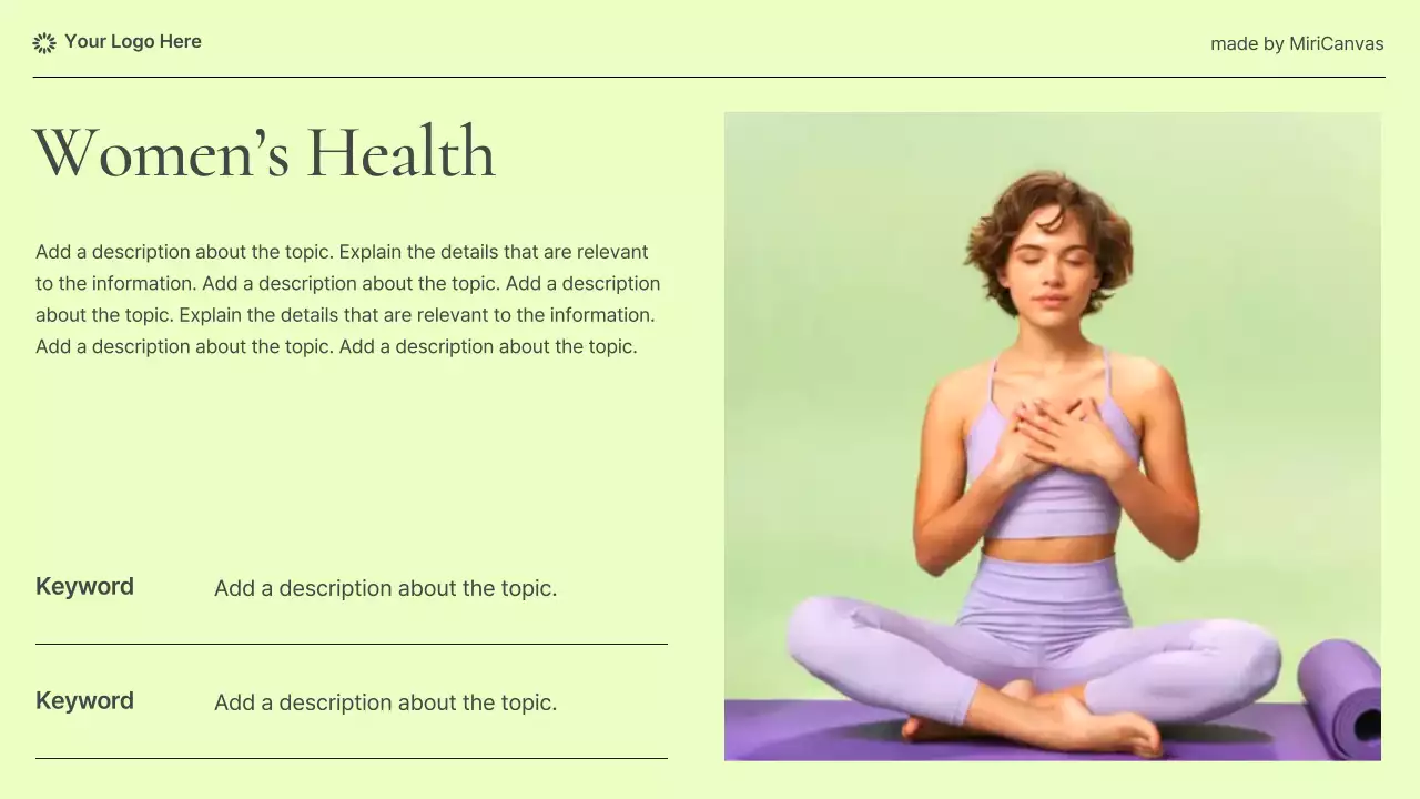Pastel Modern Women's Health Information Presentation