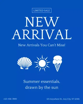 Blue Modern Summer Promotion Post