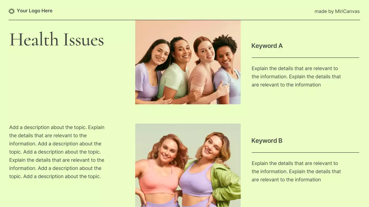 Pastel Modern Women's Health Information Presentation