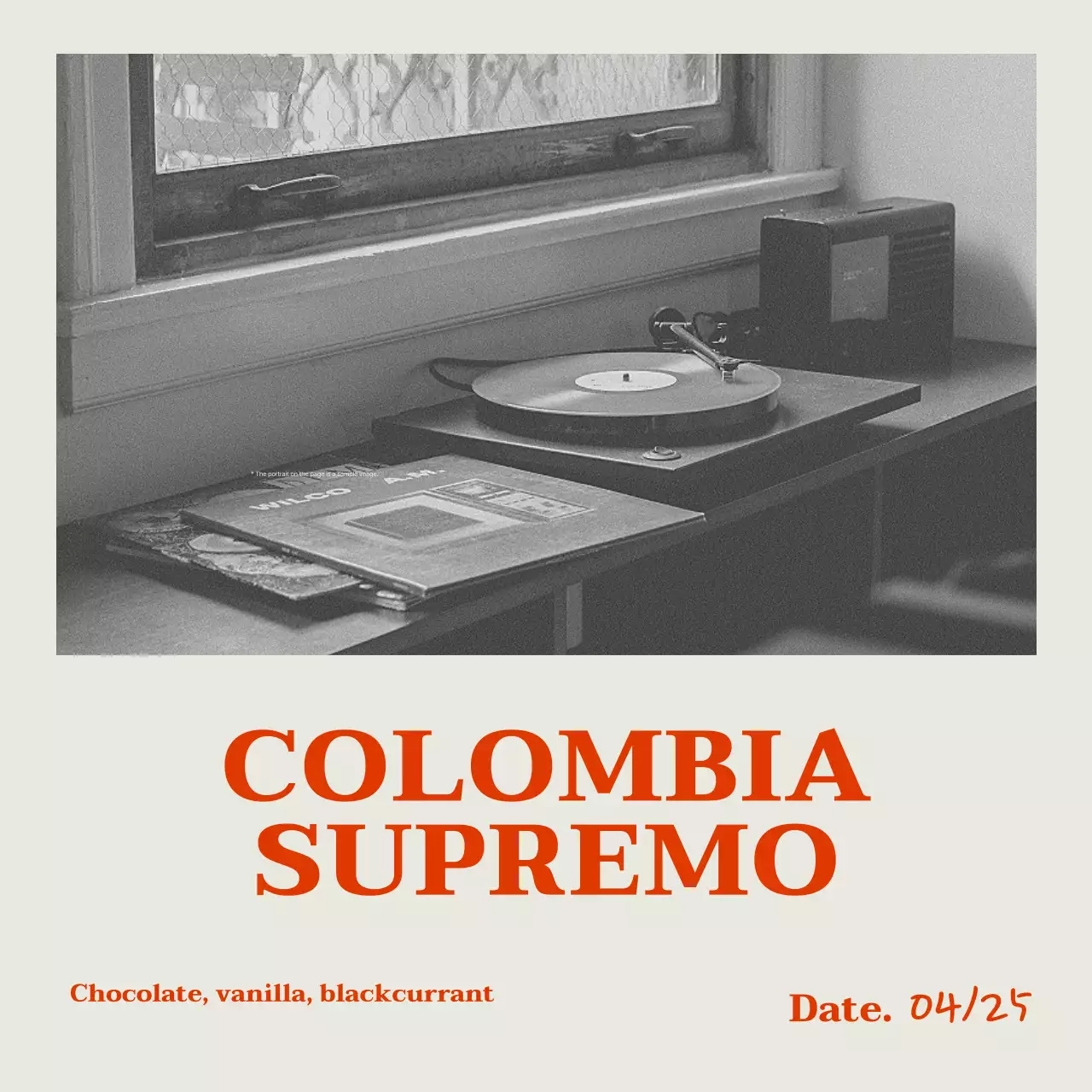 Quảng cáo cà phê cổ điển đen trắng