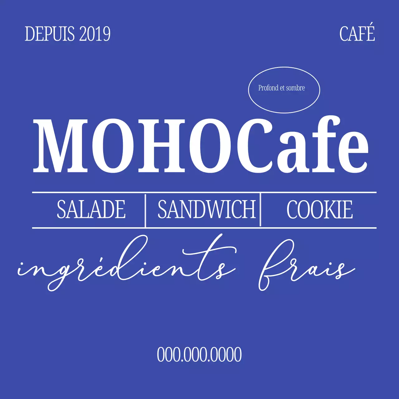 Logo du café moderne bleu