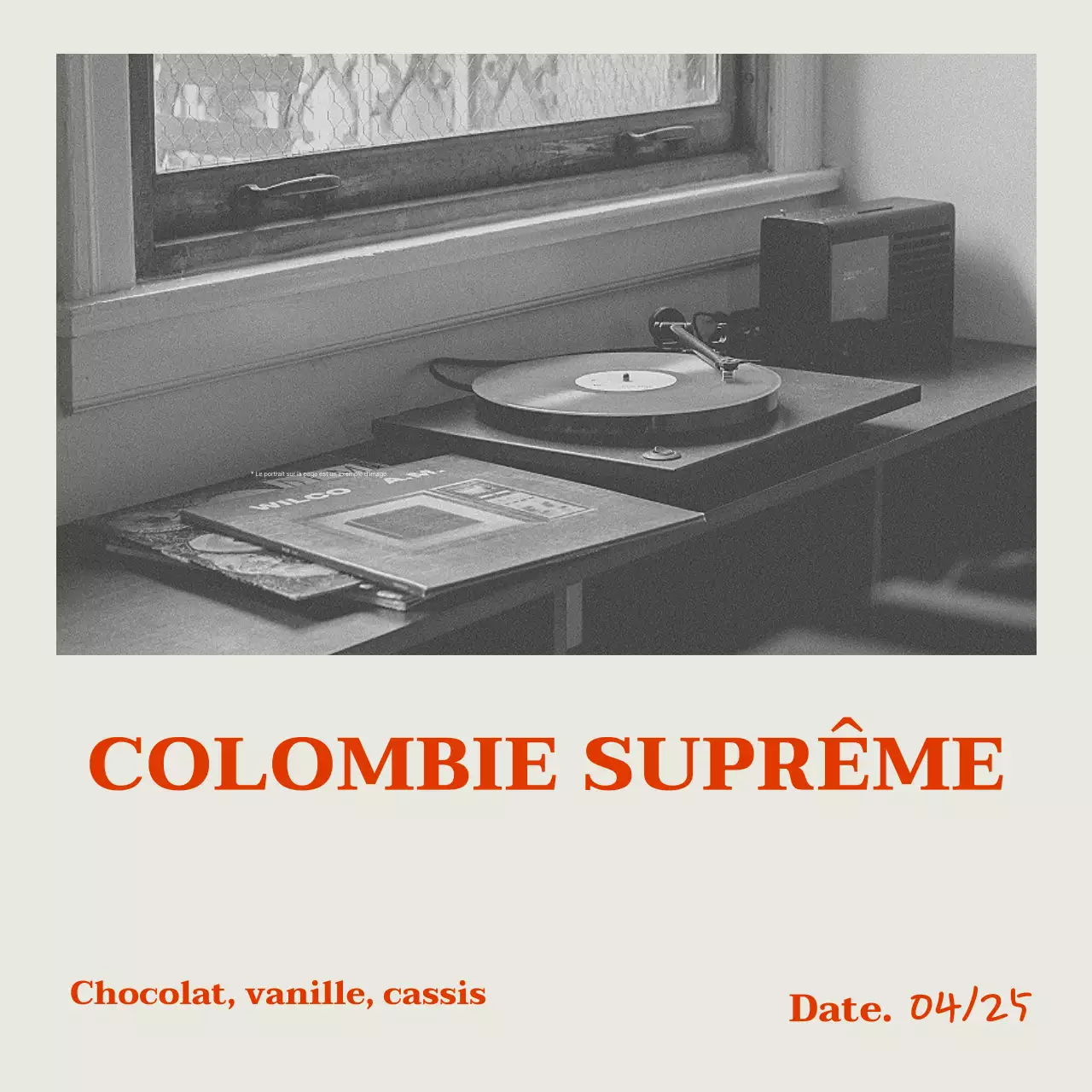 Publicité vintage pour un café en noir et blanc