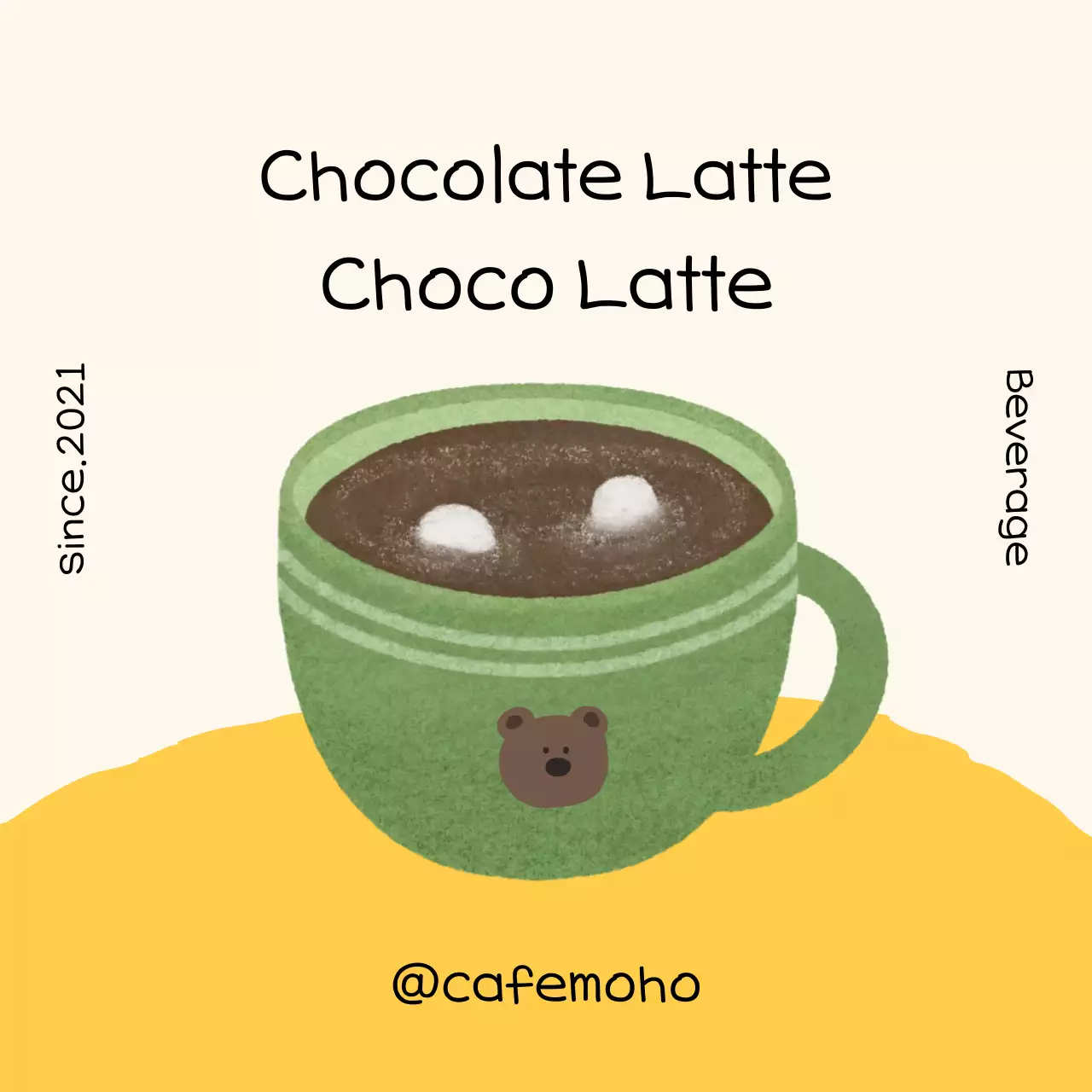 Quảng cáo đồ uống xanh và dễ thương