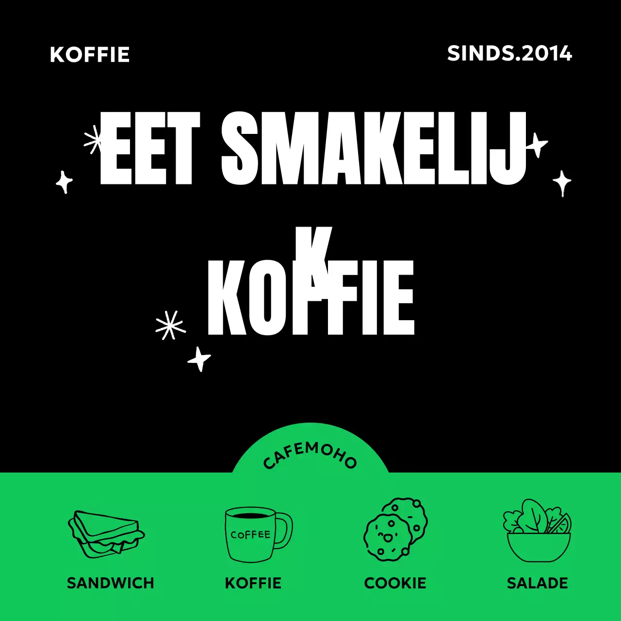 Advertentie voor Black Modern Cafe