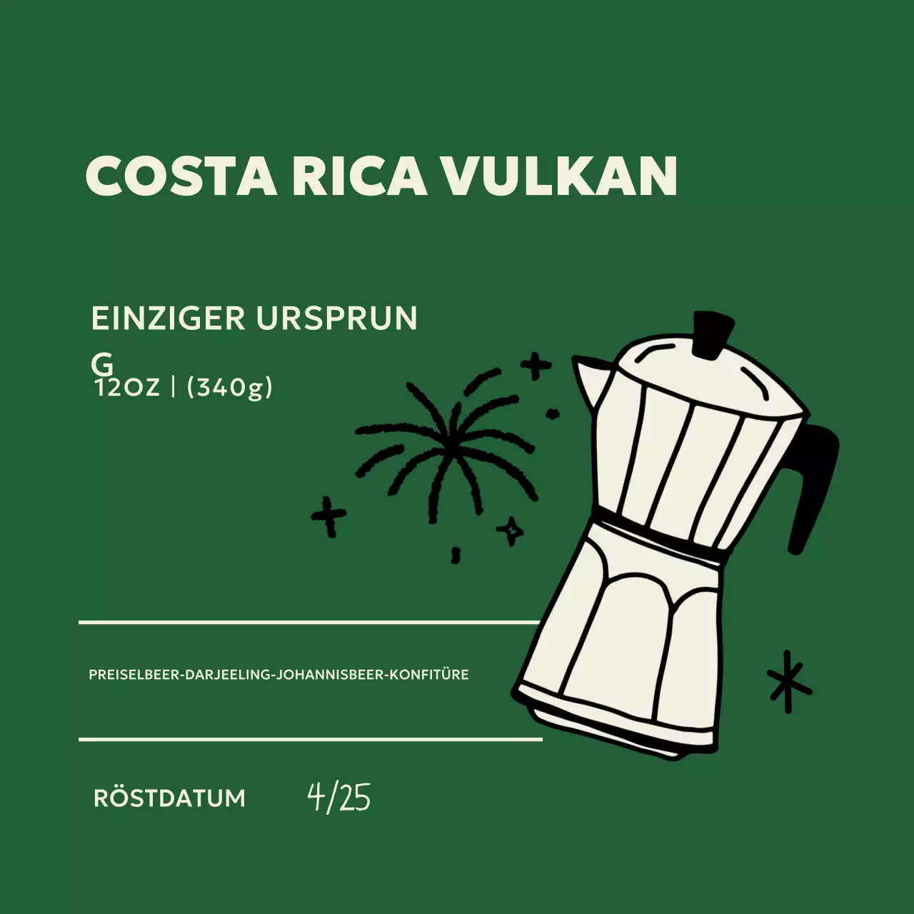 Produktwerbung für Green Modern Coffee