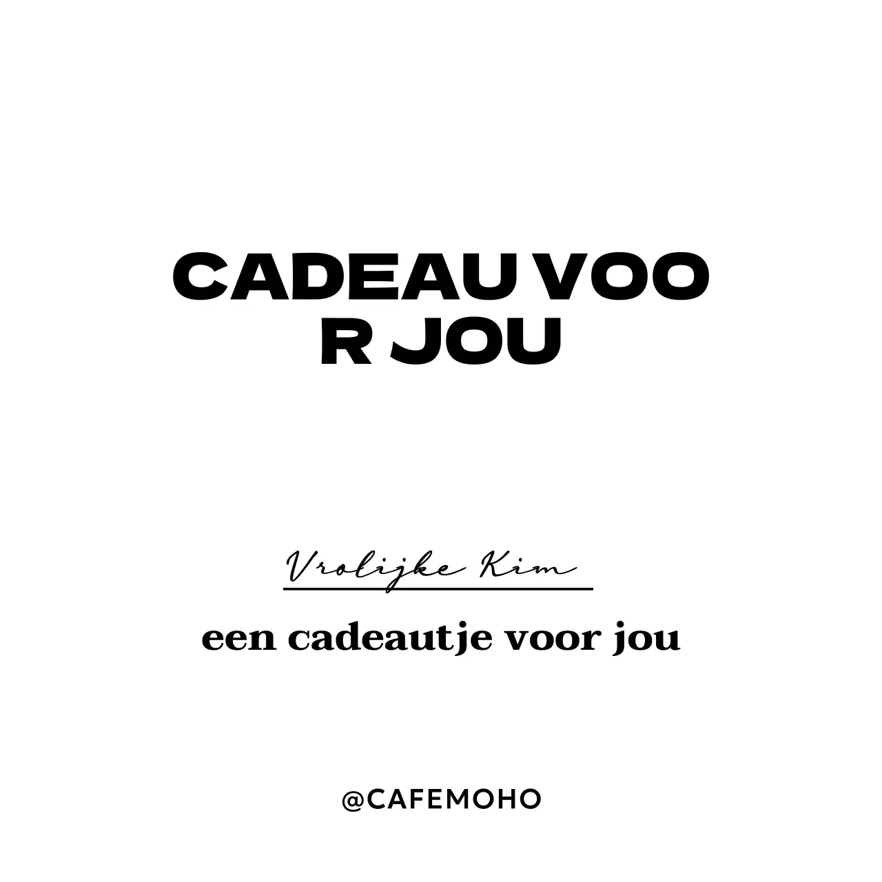 Zwarte eenvoudige geschenkadvertentie