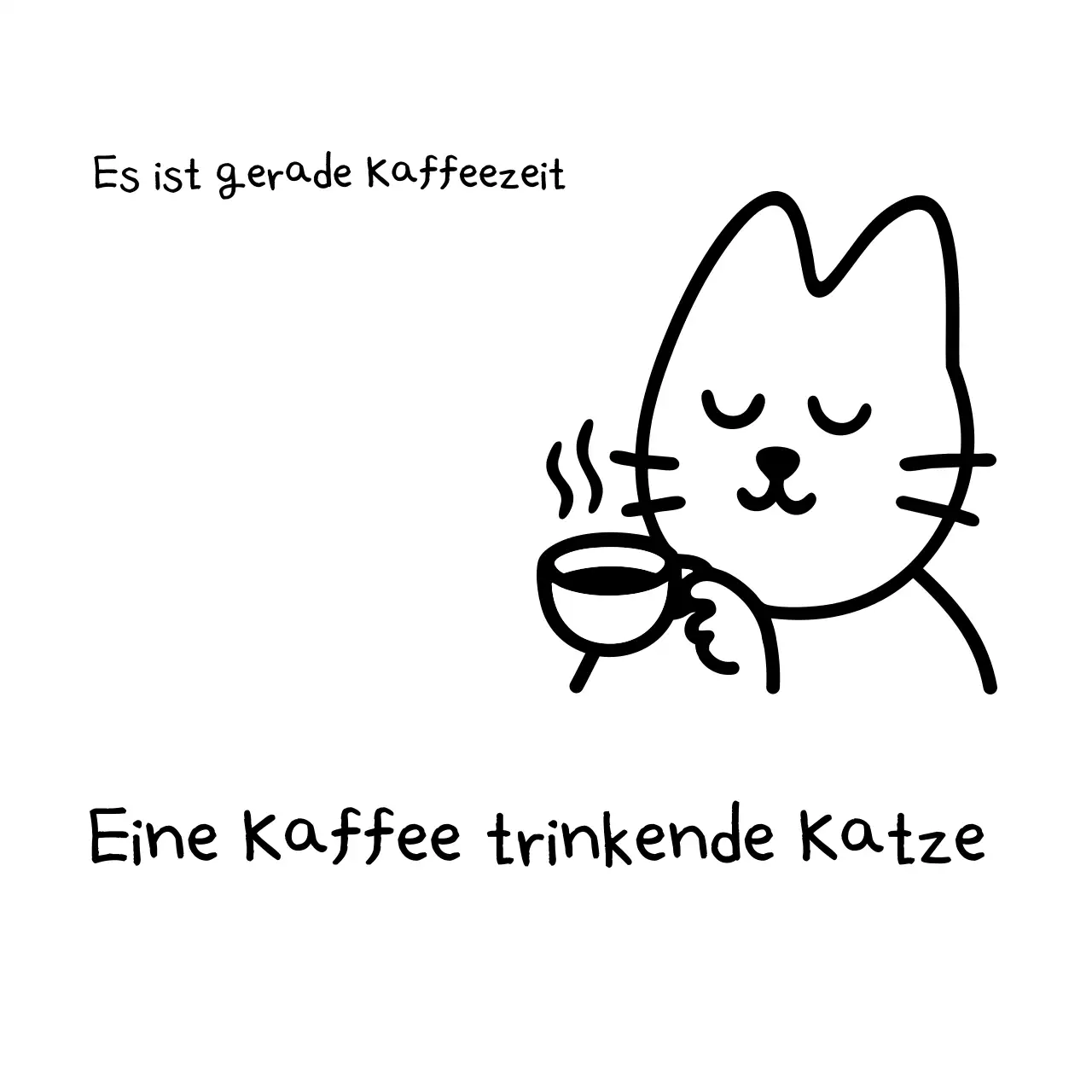 Schwarzer einfacher Katzenaufkleber