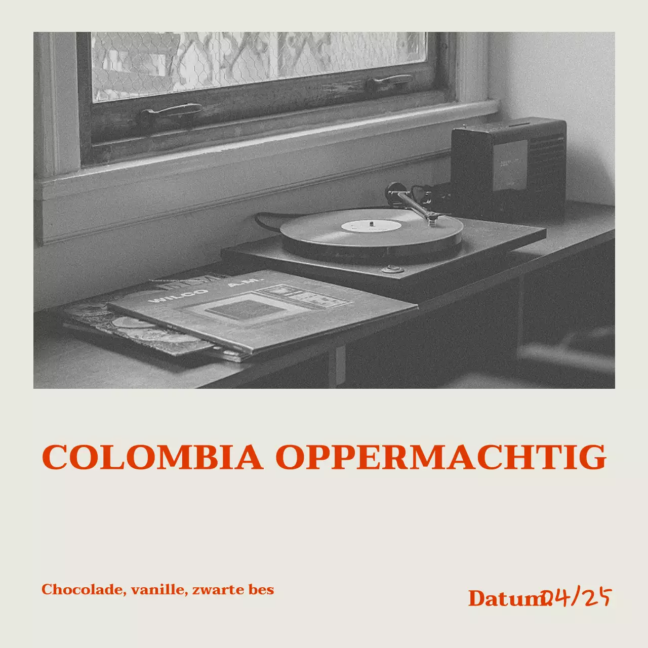 Zwart-wit vintage koffiereclame