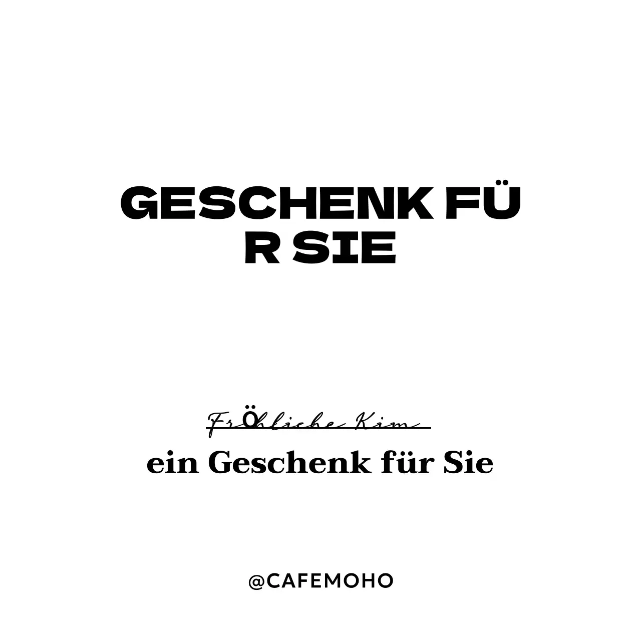 Schwarze einfache Geschenkanzeige