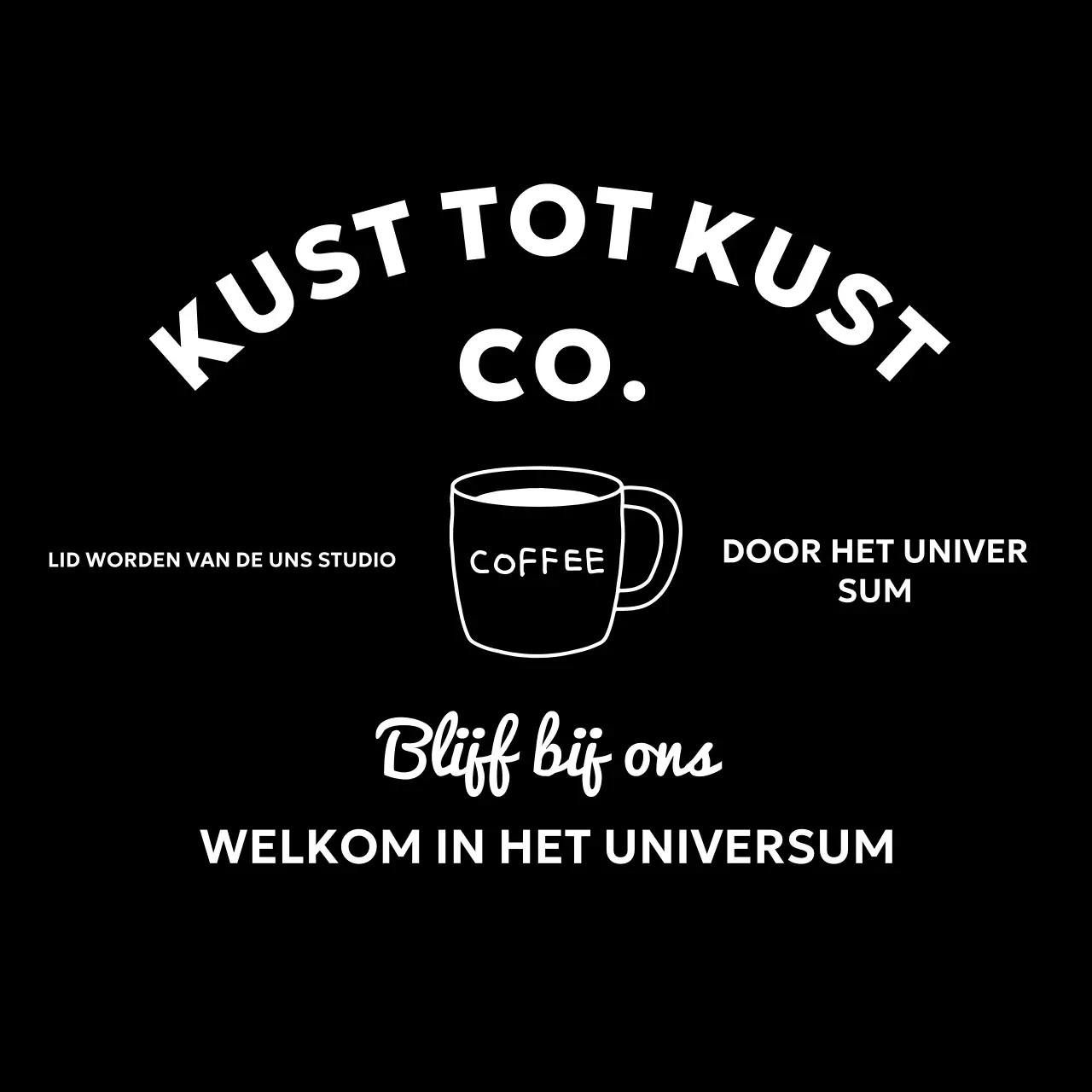 Advertentie voor zwarte, simpele koffie