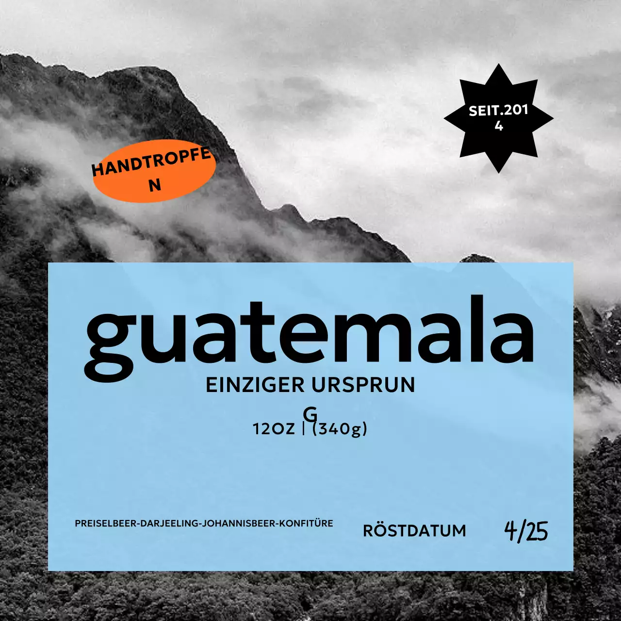 Himmelblaue einfache Kaffeewerbung