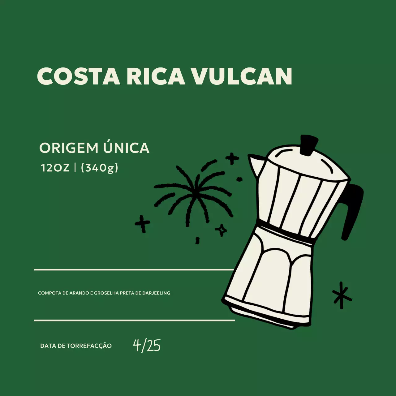 Promoção de produtos de café verde moderno