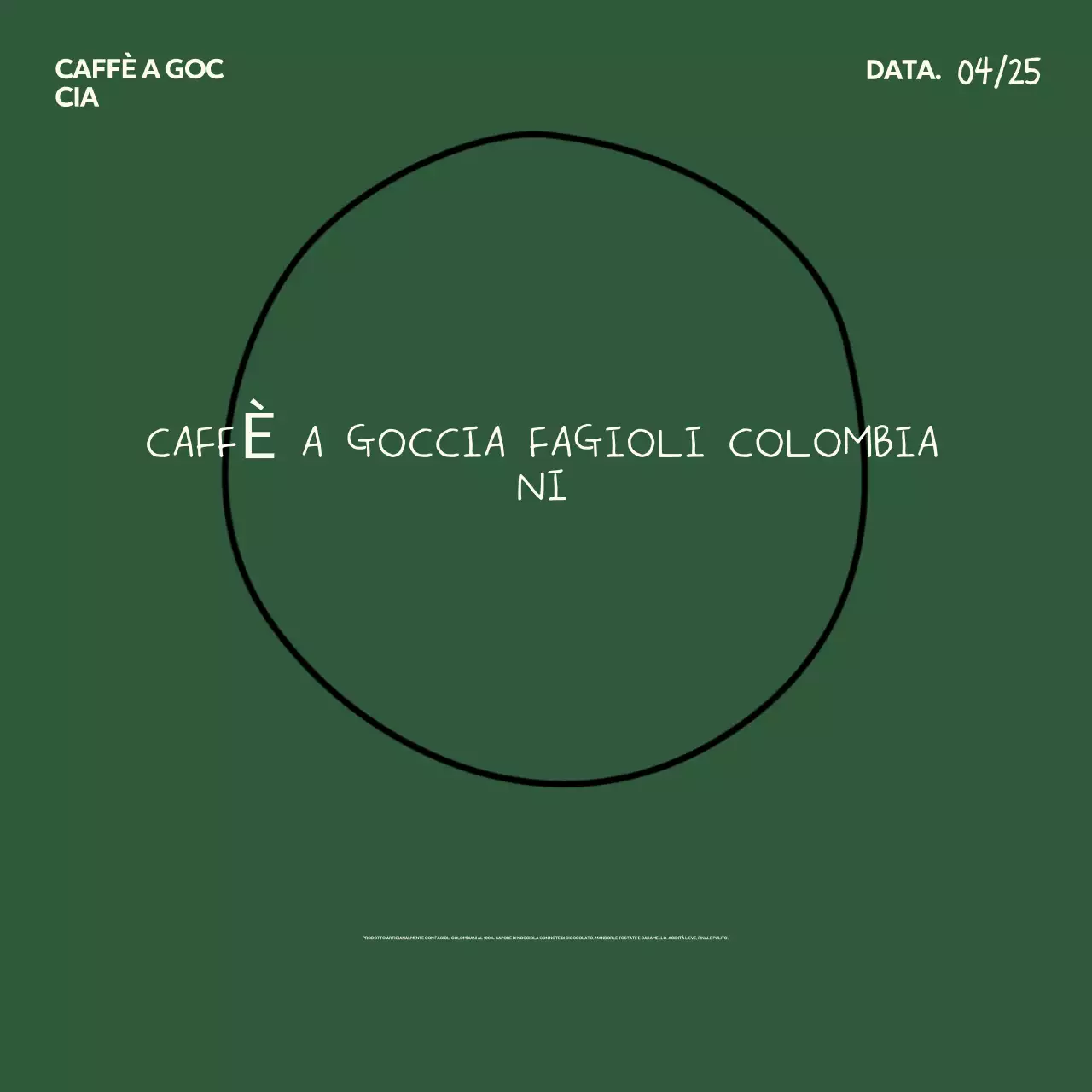 Pubblicità del caffè semplice color cachi