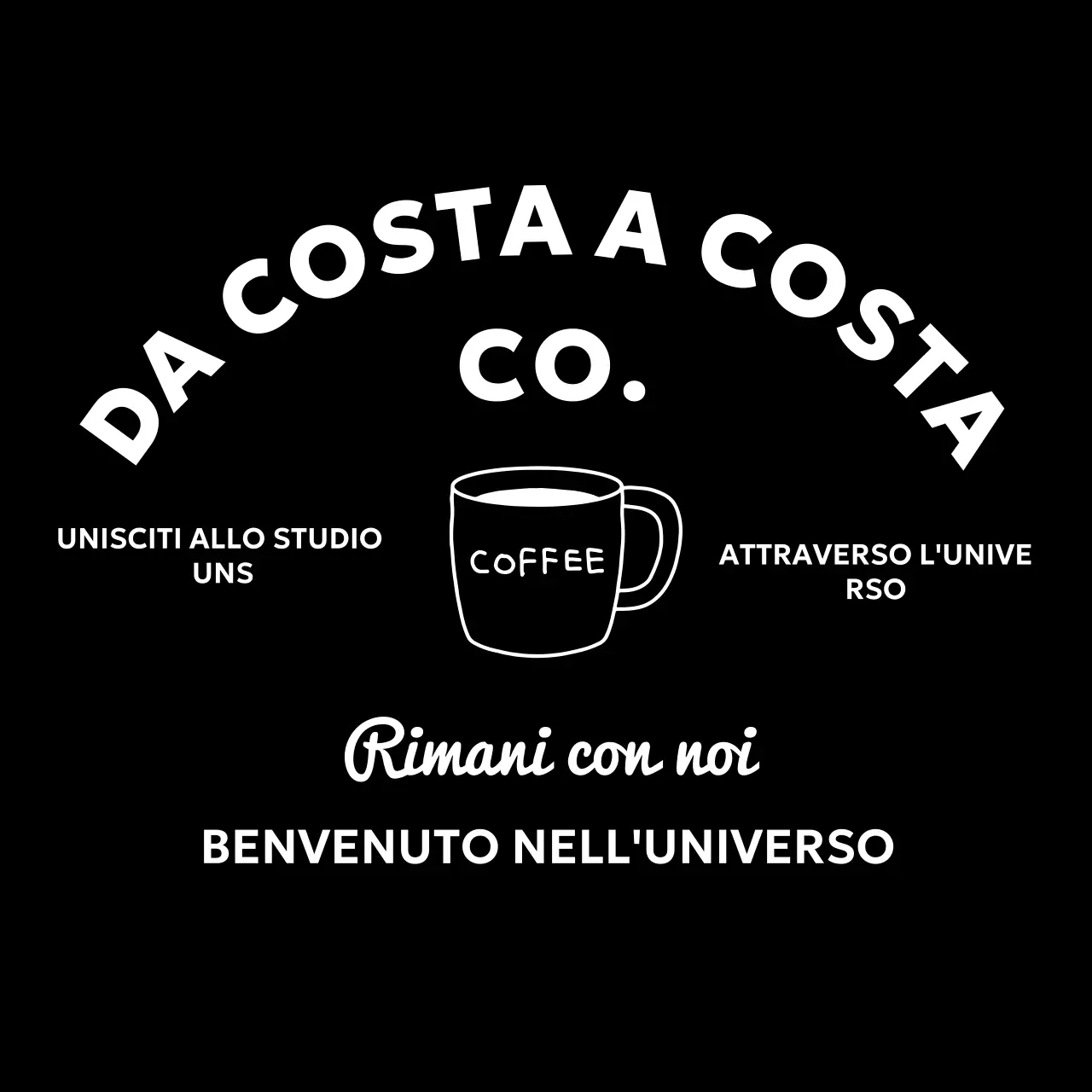 Pubblicità del caffè nero semplice