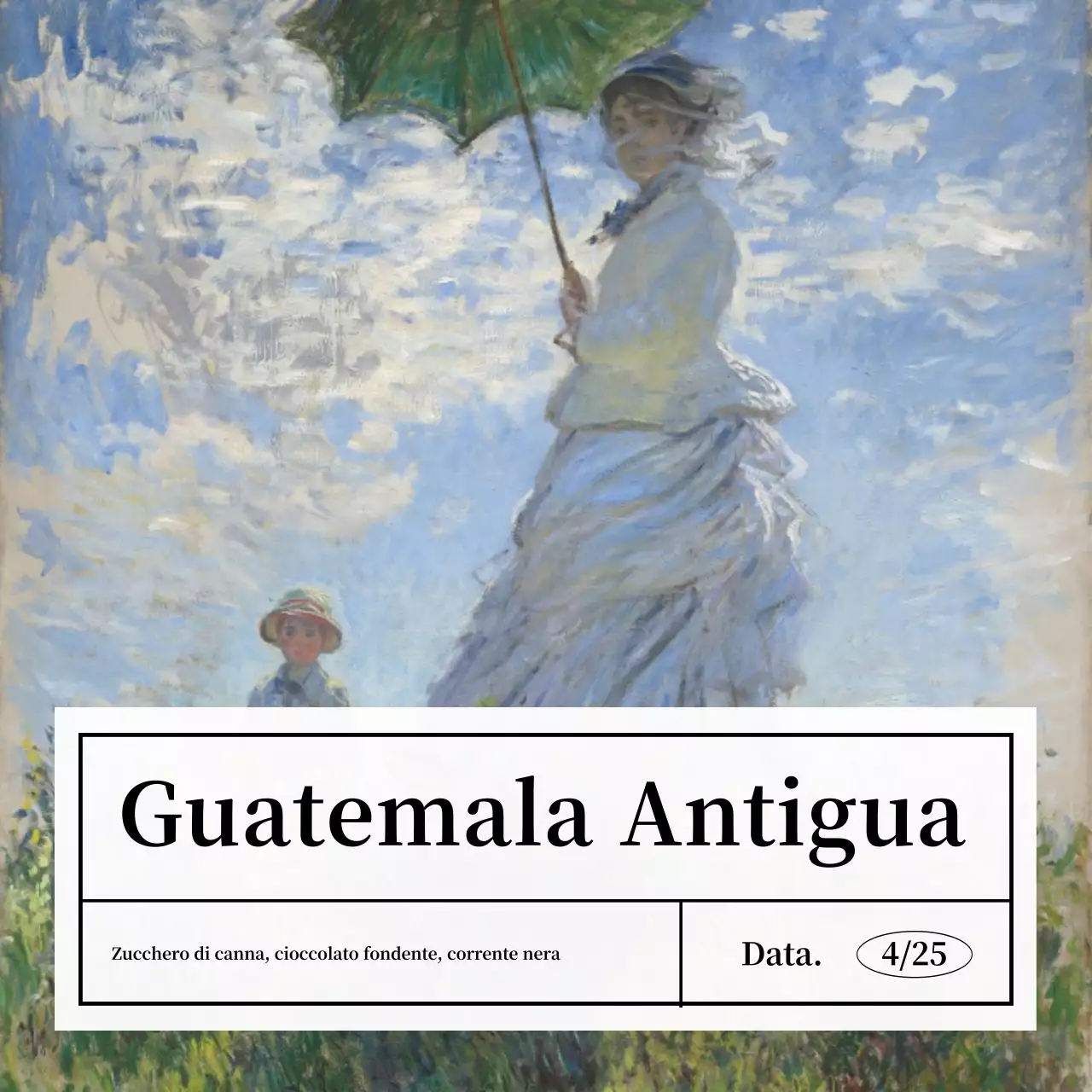 Confezione di caffè vintage color azzurro cielo