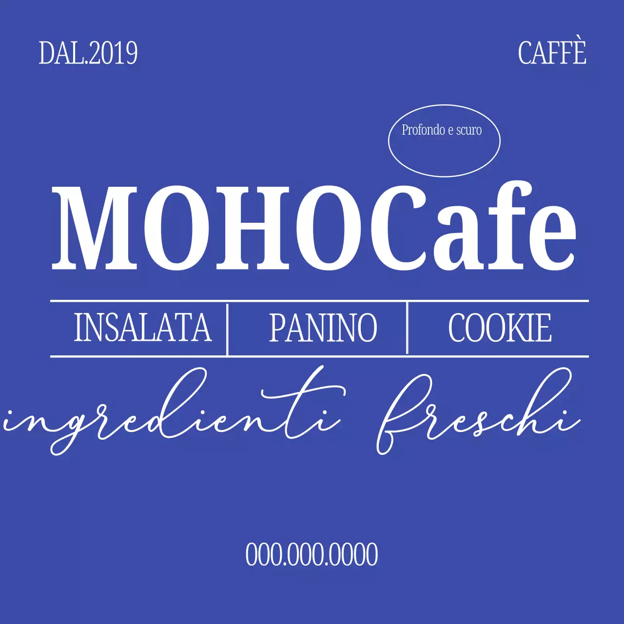 Logo del caffè moderno blu