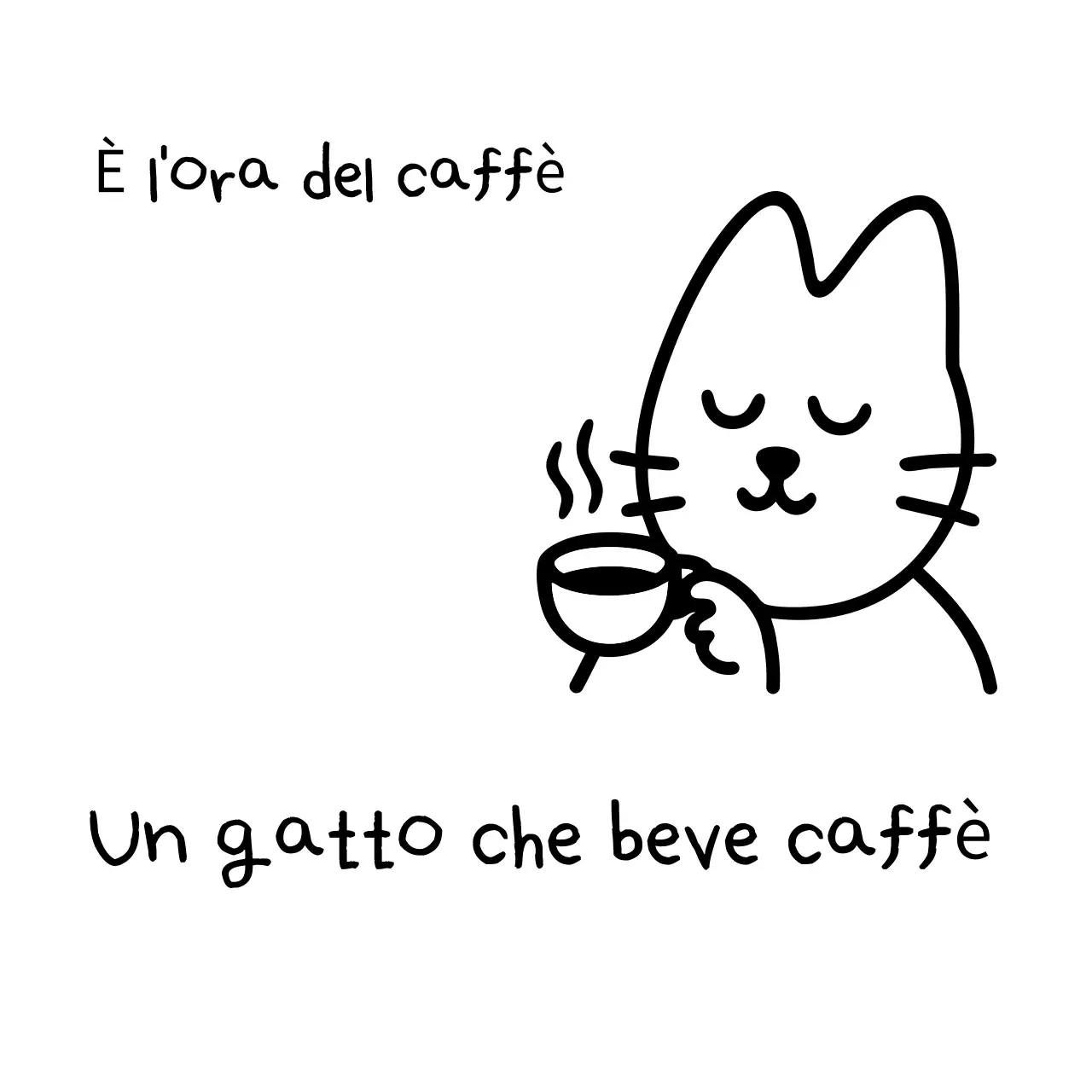 Adesivo gatto nero semplice